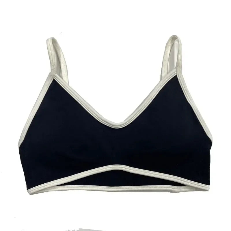 TEVEO Women's Sports Yoga Shorts Fitness Cycling Elastic Sports Pants Ignite Sculpt Scrunch Short Yoga Bra Set